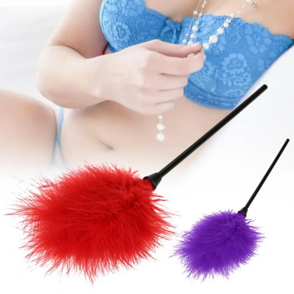Tickler Feather Fast Adaptation Cosplay Tickler Comfortable Sex Tickler Skin-friendly Feather Teaser Whip Bondage Feather