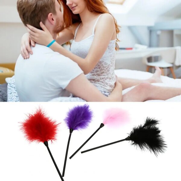 Tickler Feather Fast Adaptation Cosplay Tickler Comfortable Sex Tickler Skin-friendly Feather Teaser Whip Bondage Feather