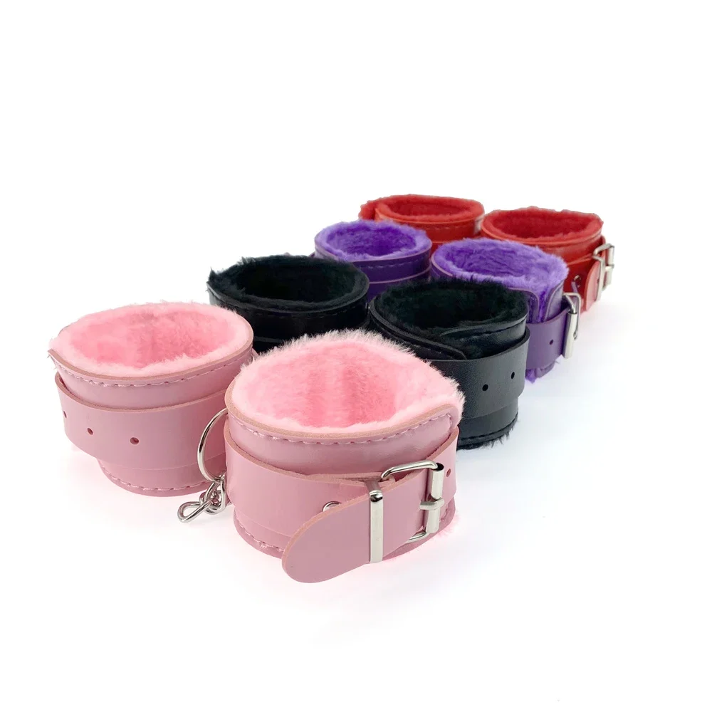 2pcs PU Leather Sex Handcuffs with Eye Mask Sex Toys for Couples Adult Games Slave Bondage Restraints Erotic Accessories