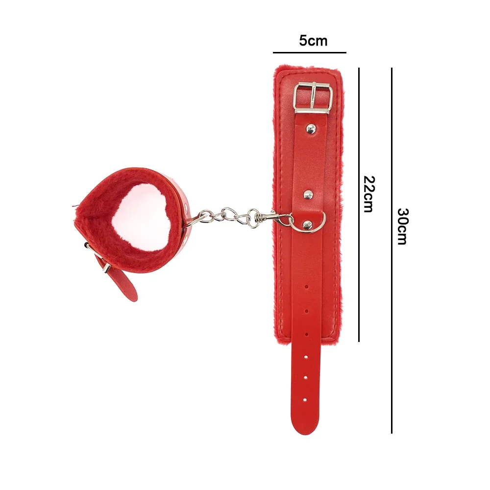 2pcs PU Leather Sex Handcuffs with Eye Mask Sex Toys for Couples Adult Games Slave Bondage Restraints Erotic Accessories