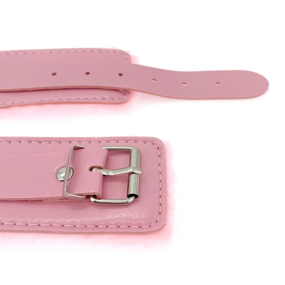 2pcs PU Leather Sex Handcuffs with Eye Mask Sex Toys for Couples Adult Games Slave Bondage Restraints Erotic Accessories