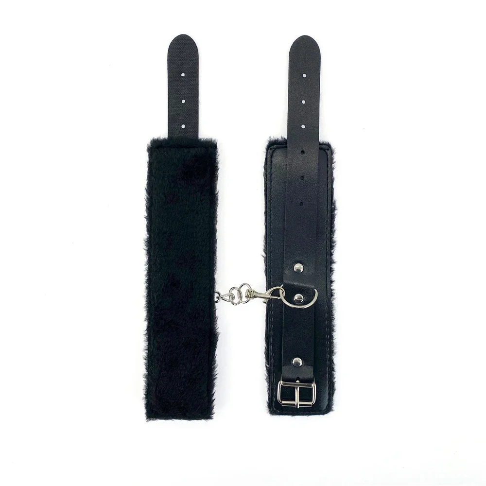 2pcs PU Leather Sex Handcuffs with Eye Mask Sex Toys for Couples Adult Games Slave Bondage Restraints Erotic Accessories