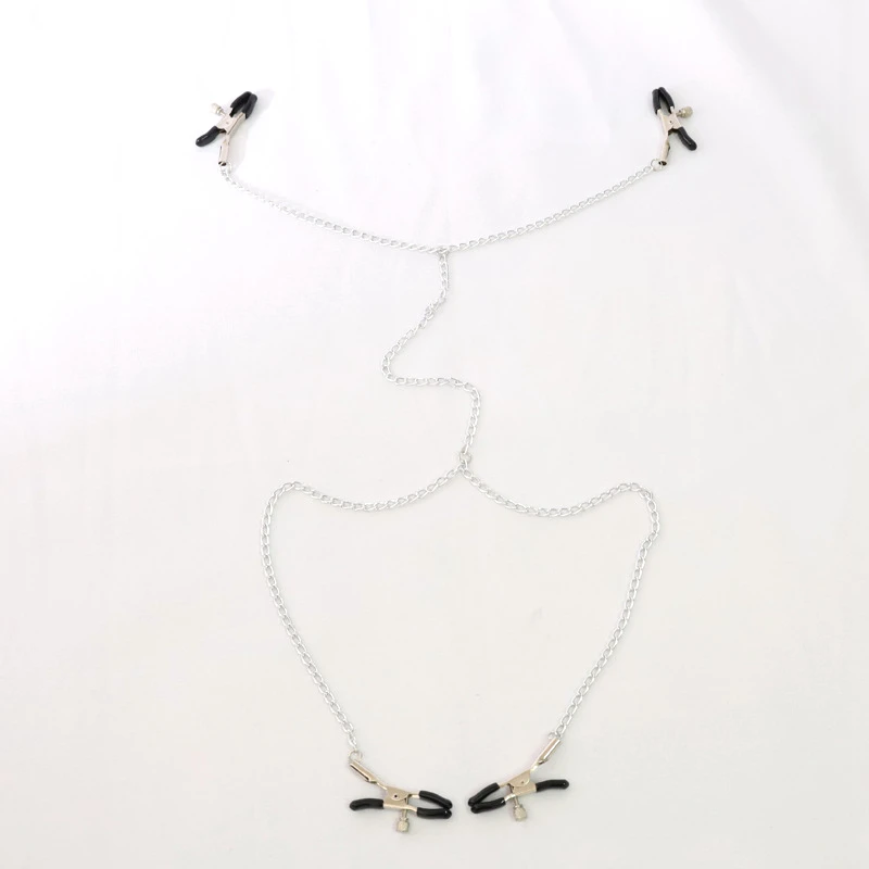 Sexy flirt Nipple Clamps Labia Breast Nipple Clamps With Chain Clips Slave Bdsm Fetish Erotic Toys Sex Tool For women Adult Game