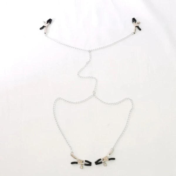 Sexy flirt Nipple Clamps Labia Breast Nipple Clamps With Chain Clips Slave Bdsm Fetish Erotic Toys Sex Tool For women Adult Game