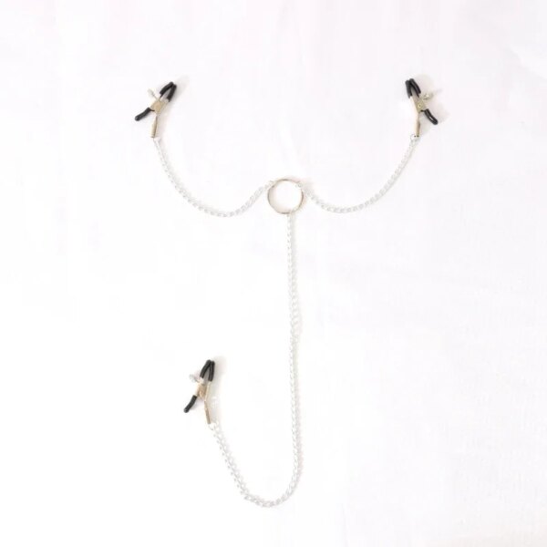 Sexy flirt Nipple Clamps Labia Breast Nipple Clamps With Chain Clips Slave Bdsm Fetish Erotic Toys Sex Tool For women Adult Game