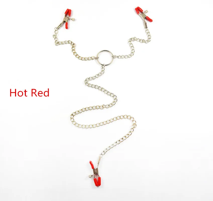 Sexy flirt Nipple Clamps Labia Breast Nipple Clamps With Chain Clips Slave Bdsm Fetish Erotic Toys Sex Tool For women Adult Game