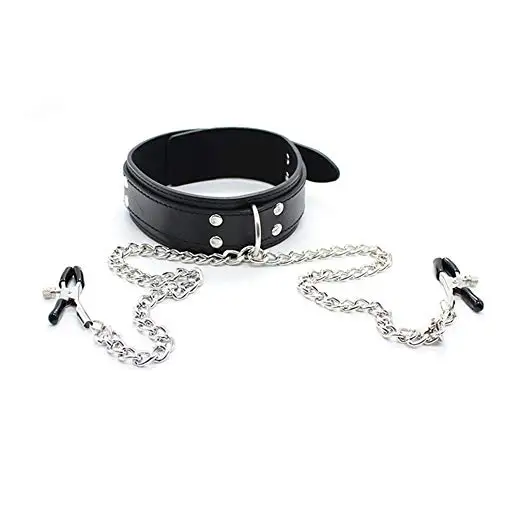 Adult Games Sexy Toys For Women Couples BDSM Bondage Fetish Collar Chain Collars Nipple Clamps Vagina Clitoris Sex Products