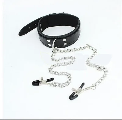 Adult Games Sexy Toys For Women Couples BDSM Bondage Fetish Collar Chain Collars Nipple Clamps Vagina Clitoris Sex Products