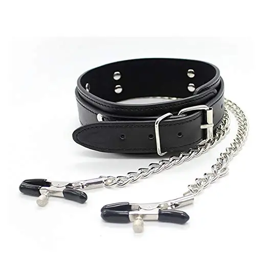 Adult Games Sexy Toys For Women Couples BDSM Bondage Fetish Collar Chain Collars Nipple Clamps Vagina Clitoris Sex Products