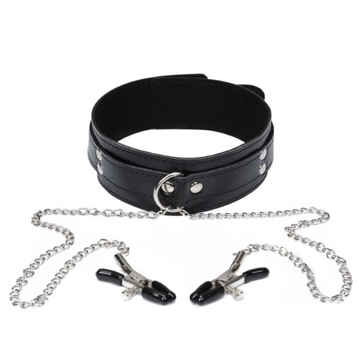 Leather Choker Collar with Nipples Breast Clamp Clip Chain Slave BDSM Sex Toys for Woman Couple Sex Tools Couples Adult Games Leather Choker Collar with Nipples Breast Clamp Clip Chain Slave BDSM Sex Toys for Woman Couple Sex Tools Couples Adult Games