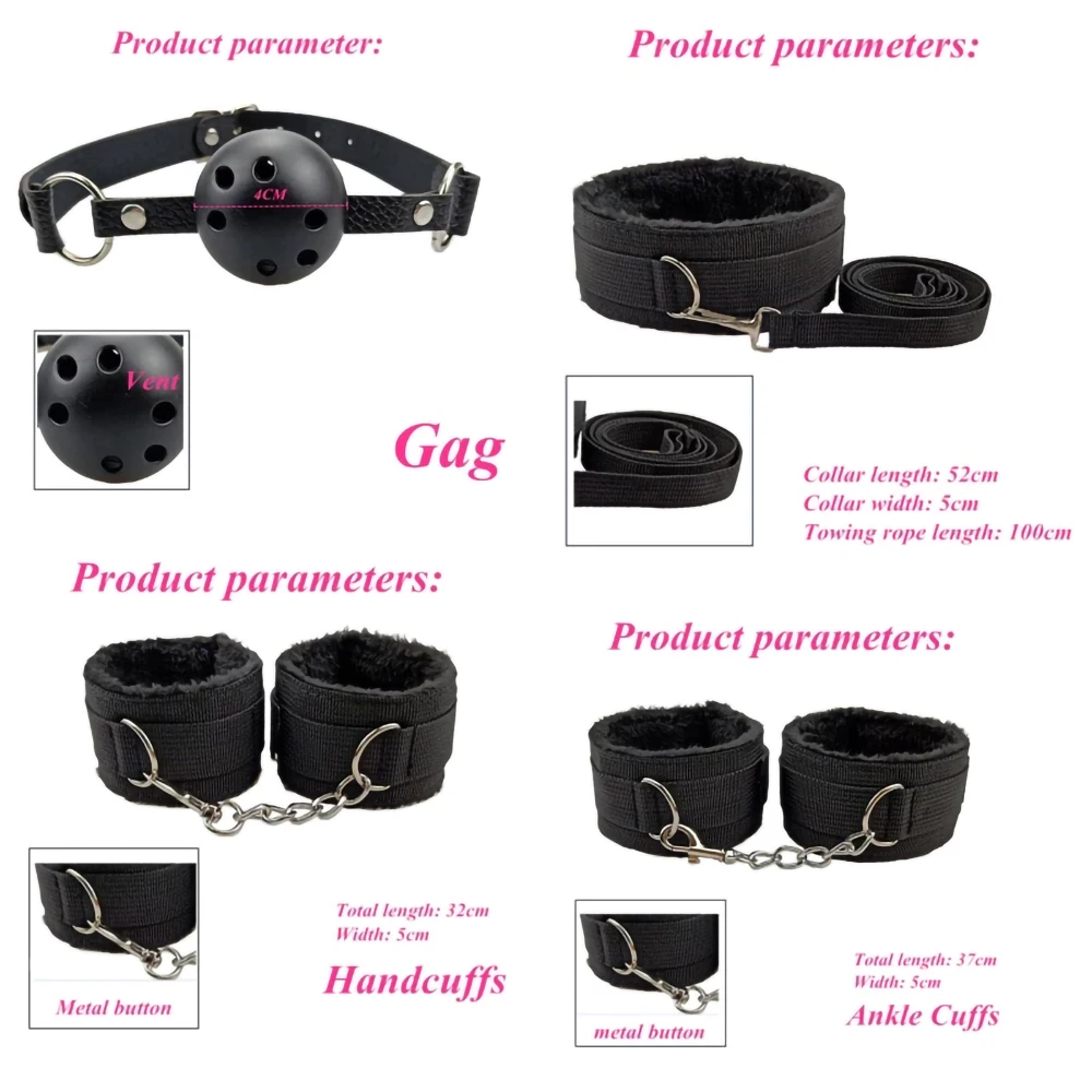BDSM Bondage Sex Toys for Women sexy toys handcuffs for session Anal plug Vibrator female erotic accessories sexulaes toys 18