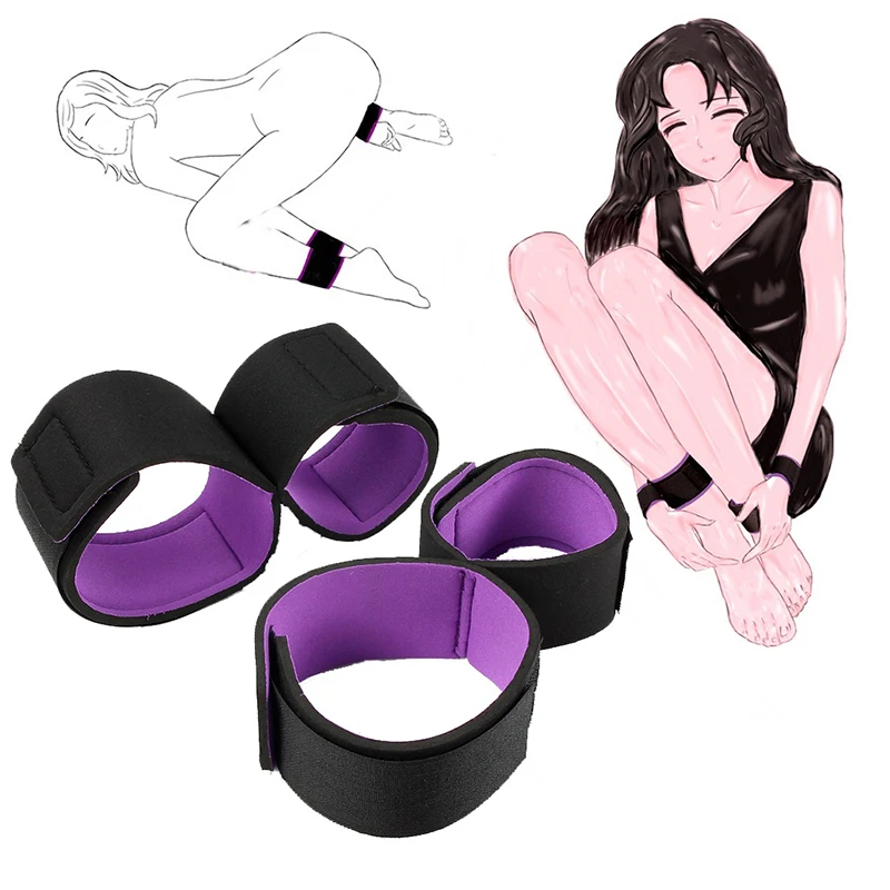Sex Restraint Handcuffs Slave Tools Bdsm​ Sexy Wrist To Ankle Cuffs Open Leg Hand Toys Bondage for Couples Adult SM Fetish 18+