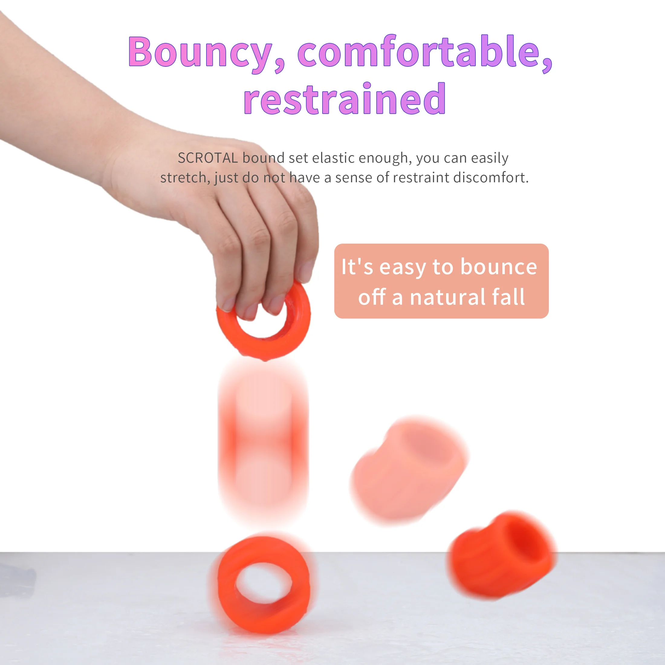 Masturbation Tool Ball Stretcher Scrotum Chastity Cage Penis Toy Ejaculation Delay Time Black Stretchable BDSM Sex Toys for Man