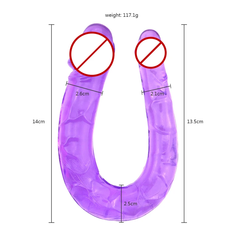 U-shaped soft jelly dildo vaginal anal plug artificial penis sex toy for women couples gay masturbation supplies