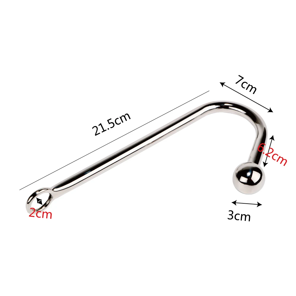 30mm Metal Ball Sexy Hook Butt Plug Anal Beads Women Vaginal Men Anus Dilator Bondage Erotic Products Sex Toys for Adults Games