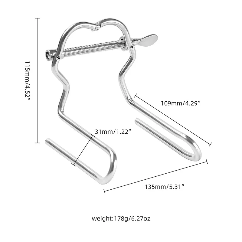 Metal Anal Dilator Adjustable Vaginal Medical Mirror Couples Fist Sex Toys Enema Wash Speculum Device BDSM Expander Ass Tools 18