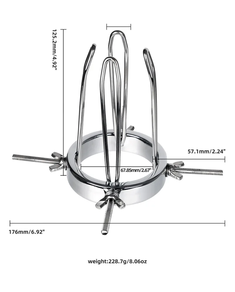 Metal Anal Dilator Adjustable Vaginal Medical Mirror Couples Fist Sex Toys Enema Wash Speculum Device BDSM Expander Ass Tools 18