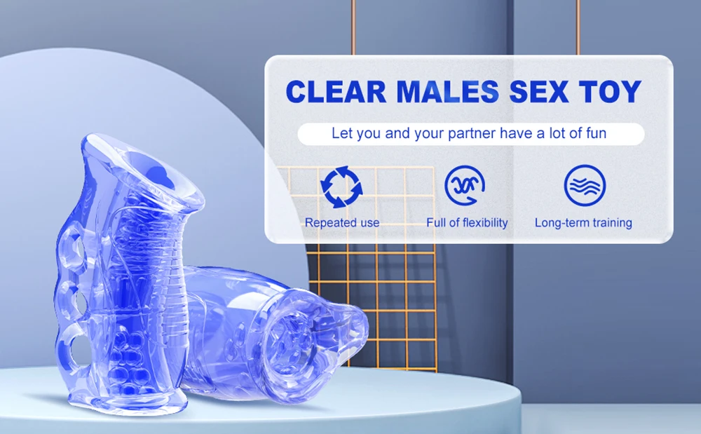 Male Masturbator Penis Sleeve Dick Enlarger Blowjob Toy for Men Masturbation Handjob Glans Training Tool Penis Trainer Massager