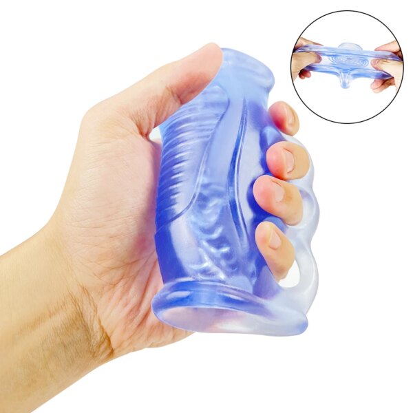 Male Masturbator Penis Sleeve Dick Enlarger Blowjob Toy for Men Masturbation Handjob Glans Training Tool Penis Trainer Massager