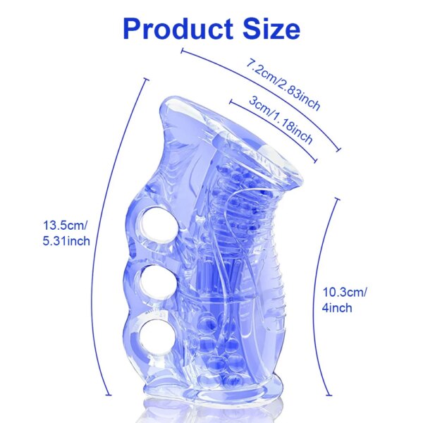 Male Masturbator Penis Sleeve Dick Enlarger Blowjob Toy for Men Masturbation Handjob Glans Training Tool Penis Trainer Massager