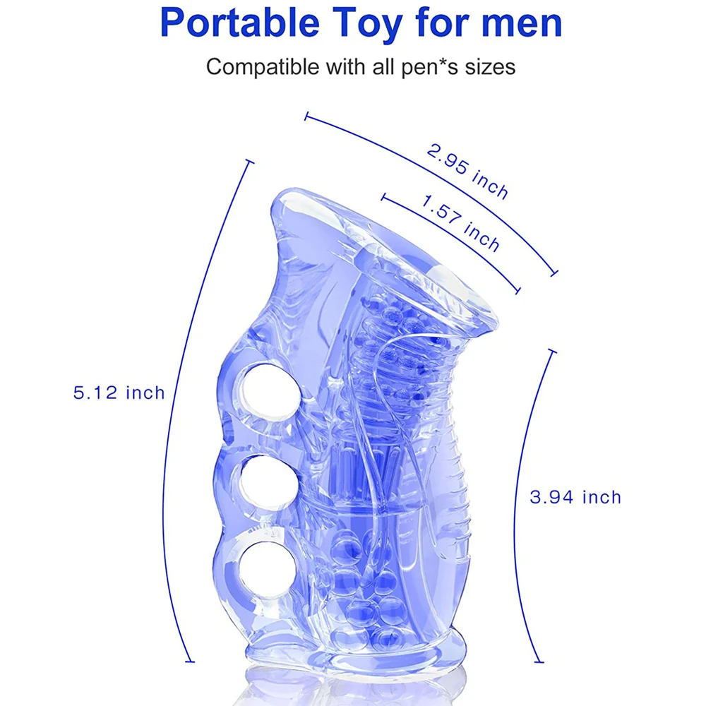 Male Masturbator Penis Sleeve Dick Enlarger Blowjob Toy for Men Masturbation Handjob Glans Training Tool Penis Trainer Massager