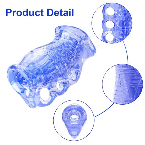 Male Masturbator Penis Sleeve Dick Enlarger Blowjob Toy for Men Masturbation Handjob Glans Training Tool Penis Trainer Massager