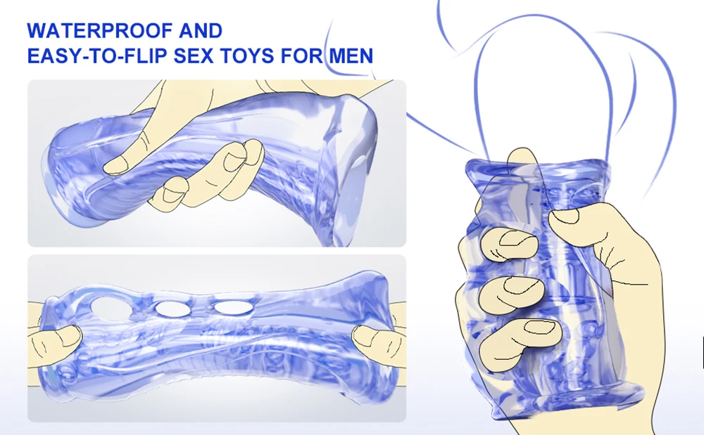 Male Masturbator Penis Sleeve Dick Enlarger Blowjob Toy for Men Masturbation Handjob Glans Training Tool Penis Trainer Massager