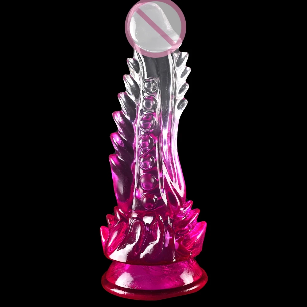 Crystal Jelly Huge spike Anal Butt Plug Dildo Realistic Penis Butt Sexy Toys For Couples Vagina Anal Women's Dildos sex tool