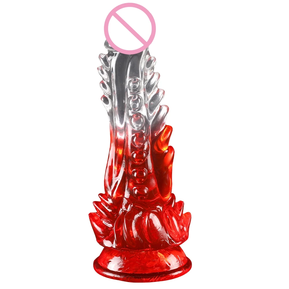 Crystal Jelly Huge spike Anal Butt Plug Dildo Realistic Penis Butt Sexy Toys For Couples Vagina Anal Women's Dildos sex tool