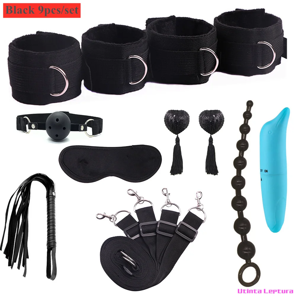 Sex Tools for BDSM Bondage Restraint Adult S&M Fetish Games Set Vibrator Handcuffs Ankle Bed Toys Kits for Couples Sex Tools for BDSM Bondage Restraint Adult S&M Fetish Games Set Vibrator Handcuffs Ankle Bed Toys Kits for Couples