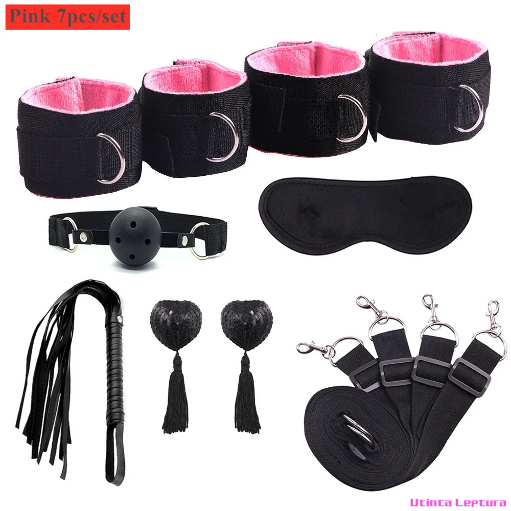 Sex Tools for BDSM Bondage Restraint Adult S&M Fetish Games Set Vibrator Handcuffs Ankle Bed Toys Kits for Couples Sex Tools for BDSM Bondage Restraint Adult S&M Fetish Games Set Vibrator Handcuffs Ankle Bed Toys Kits for Couples