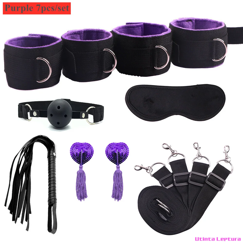 Sex Tools for BDSM Bondage Restraint Adult S&M Fetish Games Set Vibrator Handcuffs Ankle Bed Toys Kits for Couples Sex Tools for BDSM Bondage Restraint Adult S&M Fetish Games Set Vibrator Handcuffs Ankle Bed Toys Kits for Couples