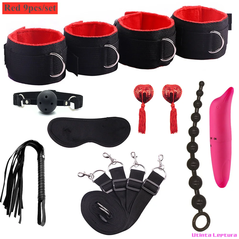 Sex Tools for BDSM Bondage Restraint Adult S&M Fetish Games Set Vibrator Handcuffs Ankle Bed Toys Kits for Couples Sex Tools for BDSM Bondage Restraint Adult S&M Fetish Games Set Vibrator Handcuffs Ankle Bed Toys Kits for Couples