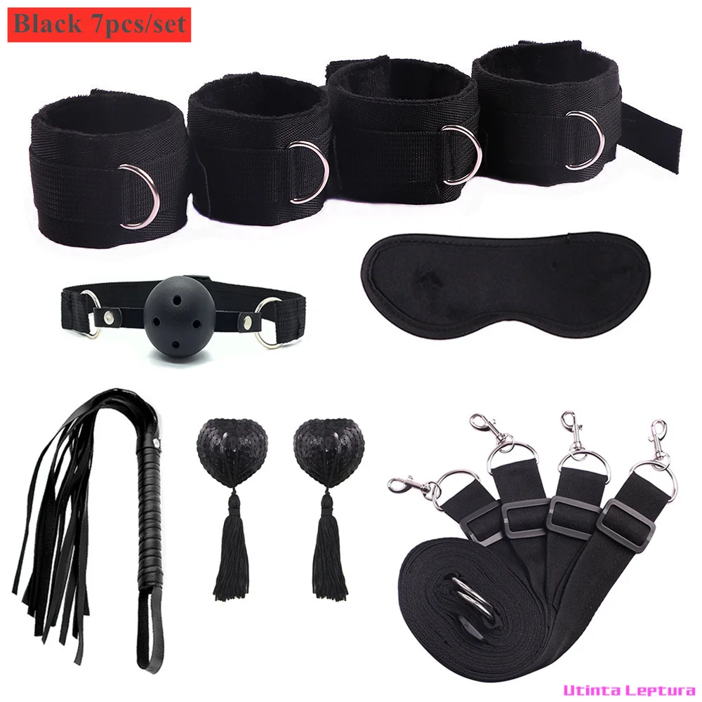 Sex Tools for BDSM Bondage Restraint Adult S&M Fetish Games Set Vibrator Handcuffs Ankle Bed Toys Kits for Couples Sex Tools for BDSM Bondage Restraint Adult S&M Fetish Games Set Vibrator Handcuffs Ankle Bed Toys Kits for Couples