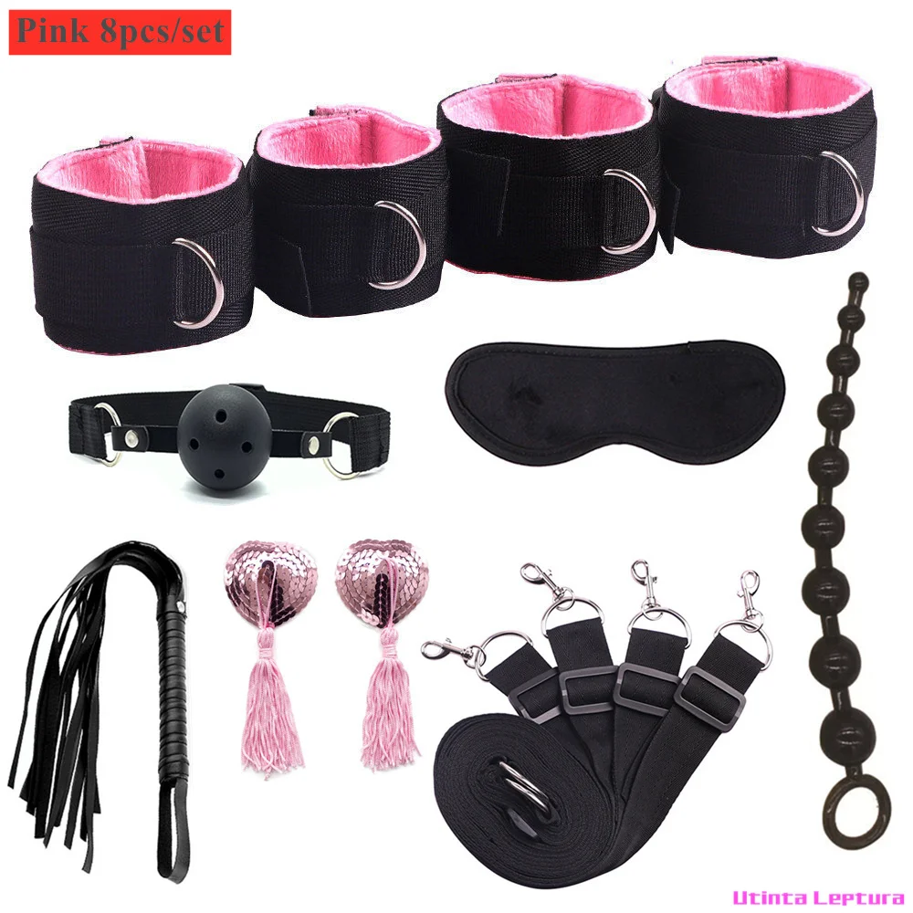 Sex Tools for BDSM Bondage Restraint Adult S&M Fetish Games Set Vibrator Handcuffs Ankle Bed Toys Kits for Couples Sex Tools for BDSM Bondage Restraint Adult S&M Fetish Games Set Vibrator Handcuffs Ankle Bed Toys Kits for Couples