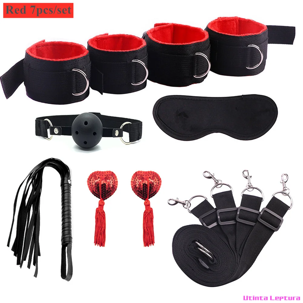 Sex Tools for BDSM Bondage Restraint Adult S&M Fetish Games Set Vibrator Handcuffs Ankle Bed Toys Kits for Couples Sex Tools for BDSM Bondage Restraint Adult S&M Fetish Games Set Vibrator Handcuffs Ankle Bed Toys Kits for Couples