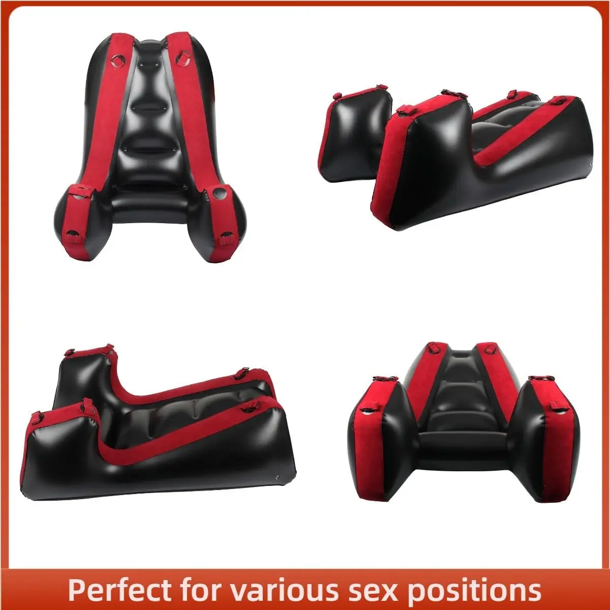 Inflatable Sex Sofa Furniture,PVC Flocked Sex Chair Ramp Bondage BDSM Cushion,Couples Toys for Deeper Position Sex Pillow Stool