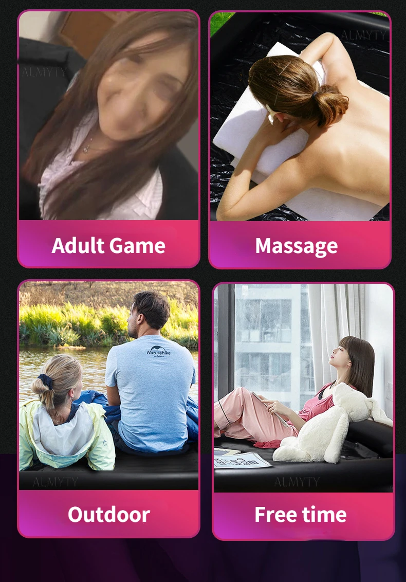 PVC Inflatable Waterproof Sex Bed Sex Furniture Sheets Adult Game Water Bed Air Mattresses Oil-proof Massage Sheet Couple Sextoy