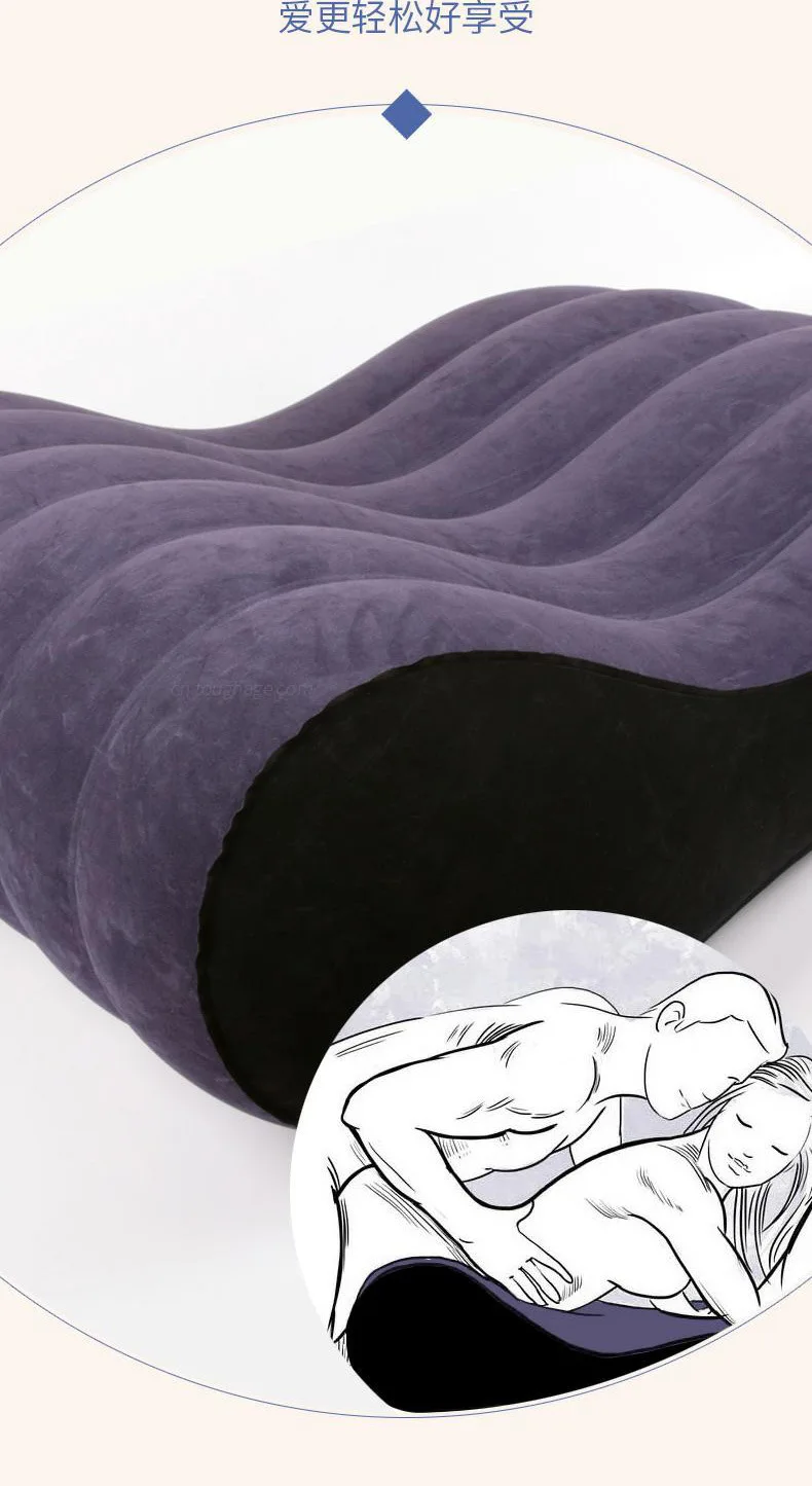 Multipurpose Inflatable Sex Sofa Bed Furniture Cushion Bounce Chair Sex Pillow with Holder for Couples Adults Game Erotic Shop