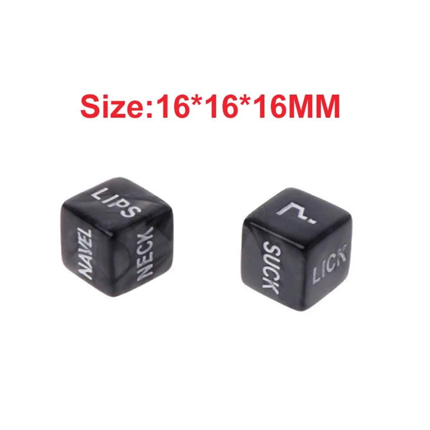 Sexy Romance Sex Dice for Adult Couples, 6 Sided Acrylic Cube, Erotic Dice Positions, Love Game, Flirting Toy, 2Pcs