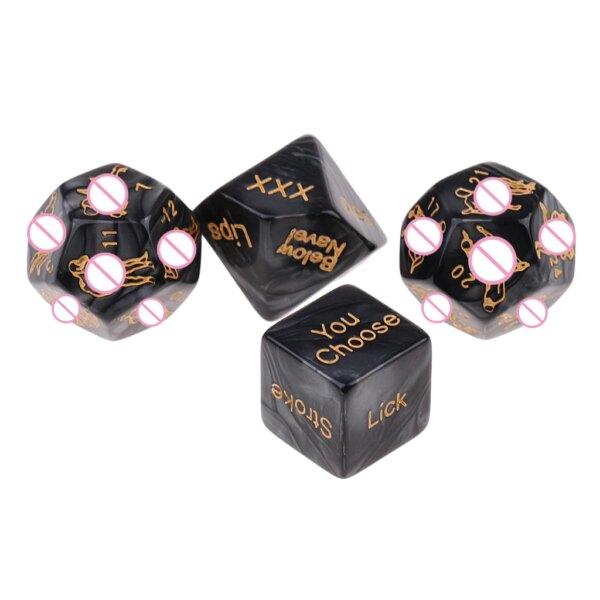 4x Saucy Adult Naughty Dice Position Party Aid Throwing Dice