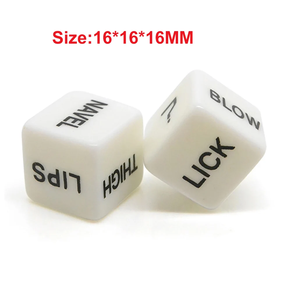 Sex Position Dice Acrylic Cube Love Dice, Erotic Craps, Glow Dice for Lovers, Humour Game Toy, Party Gift for Couples Playing
