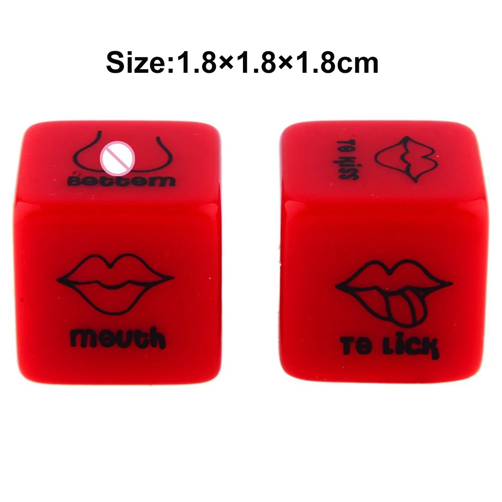 Sex Position Dice Acrylic Cube Love Dice, Erotic Craps, Glow Dice for Lovers, Humour Game Toy, Party Gift for Couples Playing