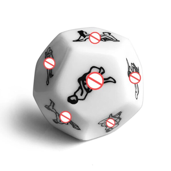 Sex Position Dice Acrylic Cube Love Dice, Erotic Craps, Glow Dice for Lovers, Humour Game Toy, Party Gift for Couples Playing