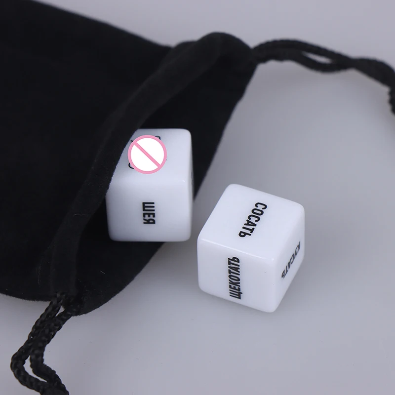 2Pcs Sex Dice With Velvet Dice Bag Fun Adult Erotic Love Sexy Posture Couple Lovers Humour Game Toy