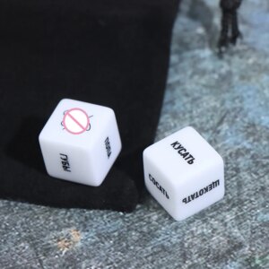 2Pcs Sex Dice With Velvet Dice Bag Fun Adult Erotic Love Sexy Posture Couple Lovers Humour Game Toy
