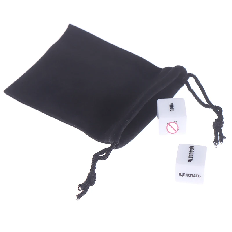2Pcs Sex Dice With Velvet Dice Bag Fun Adult Erotic Love Sexy Posture Couple Lovers Humour Game Toy