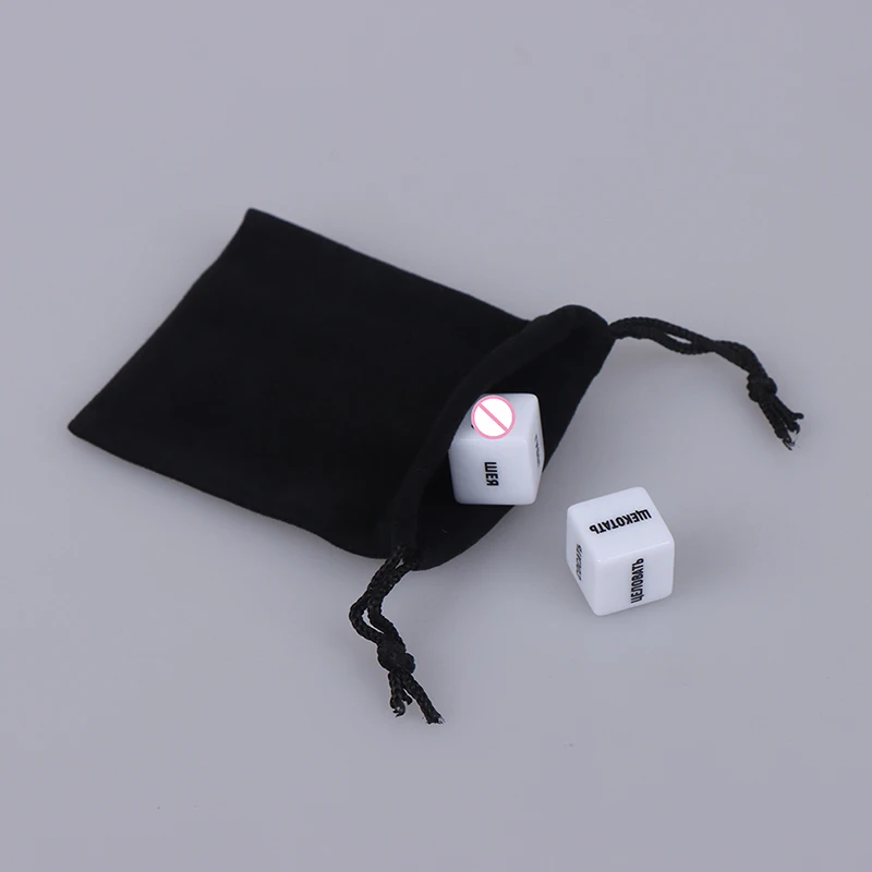 2Pcs Sex Dice With Velvet Dice Bag Fun Adult Erotic Love Sexy Posture Couple Lovers Humour Game Toy