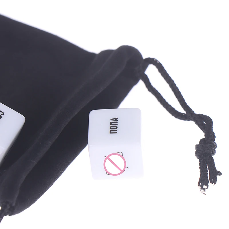 2Pcs Sex Dice With Velvet Dice Bag Fun Adult Erotic Love Sexy Posture Couple Lovers Humour Game Toy