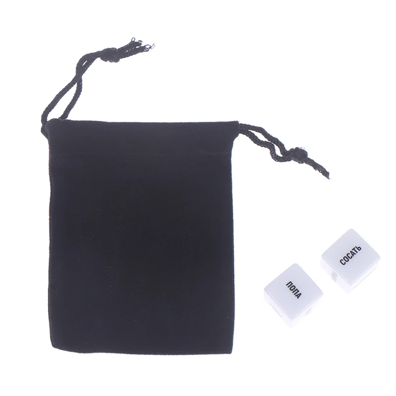 2Pcs Sex Dice With Velvet Dice Bag Fun Adult Erotic Love Sexy Posture Couple Lovers Humour Game Toy